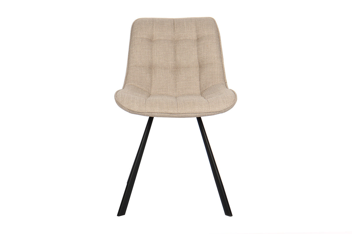 Rousseau - Chaise Ariba - Tissu Beige - 80x51x61 cm