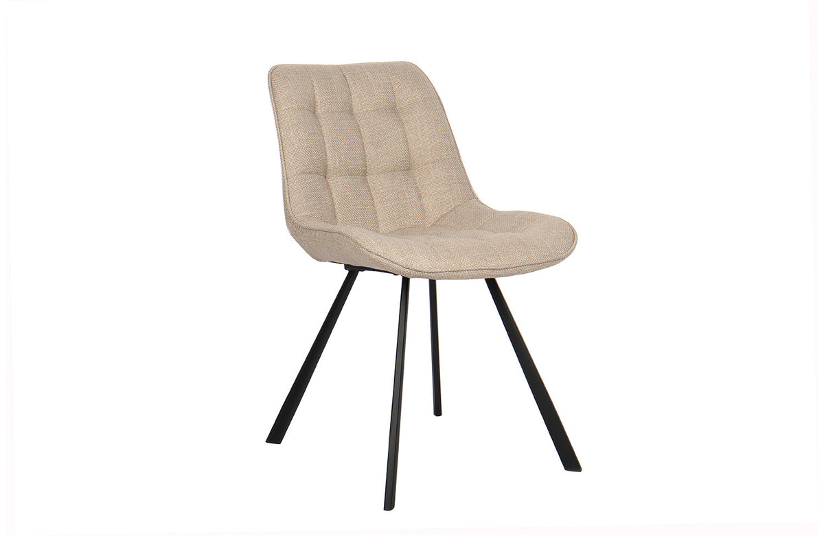 Rousseau - Chaise Ariba - Tissu Beige - 80x51x61 cm