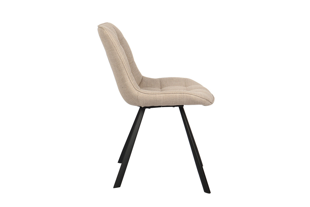 Rousseau - Chaise Ariba - Tissu Beige - 80x51x61 cm