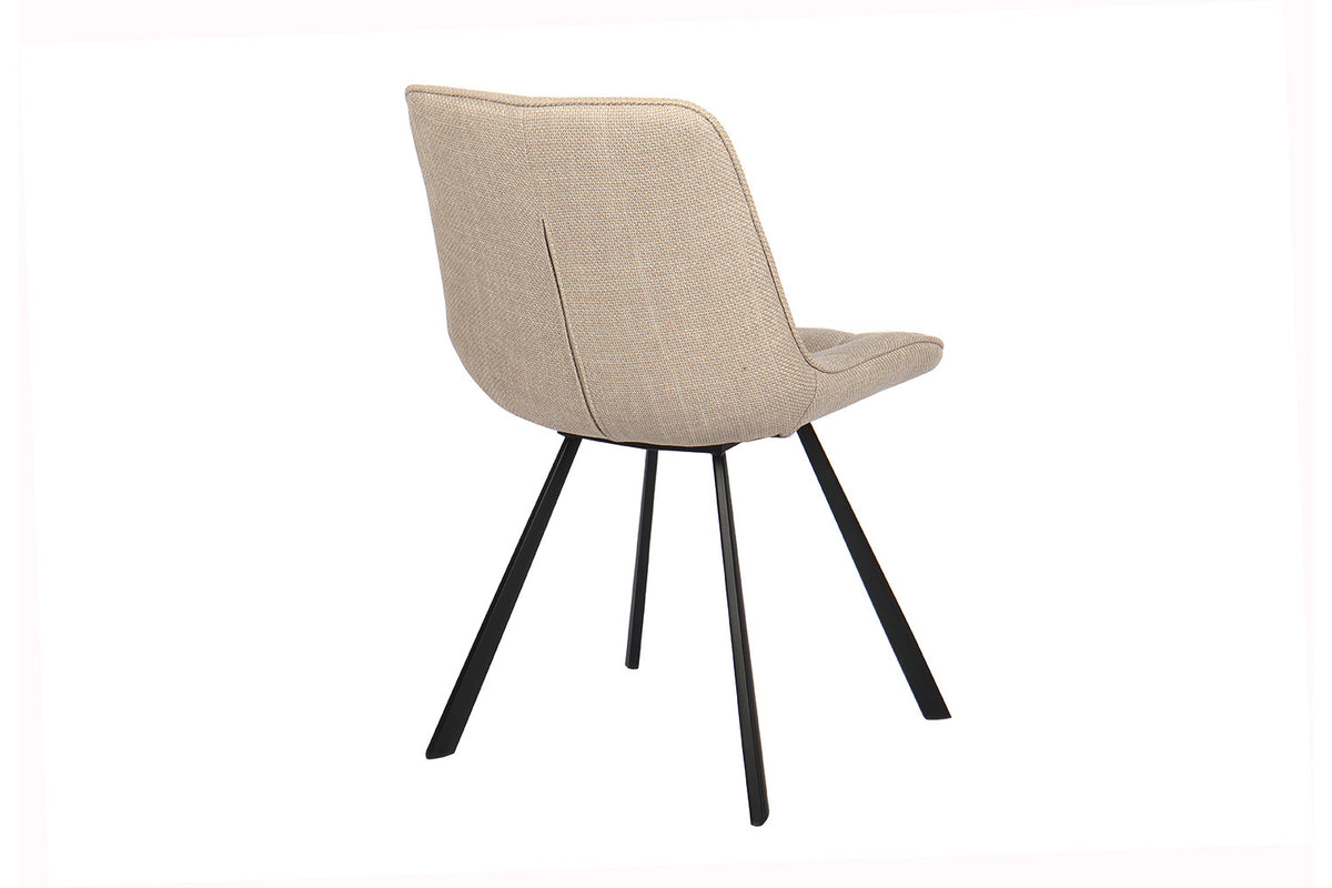 Rousseau - Chaise Ariba - Tissu Beige - 80x51x61 cm