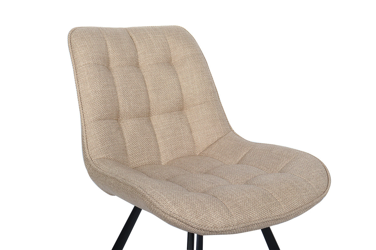 Rousseau - Chaise Ariba - Tissu Beige - 80x51x61 cm