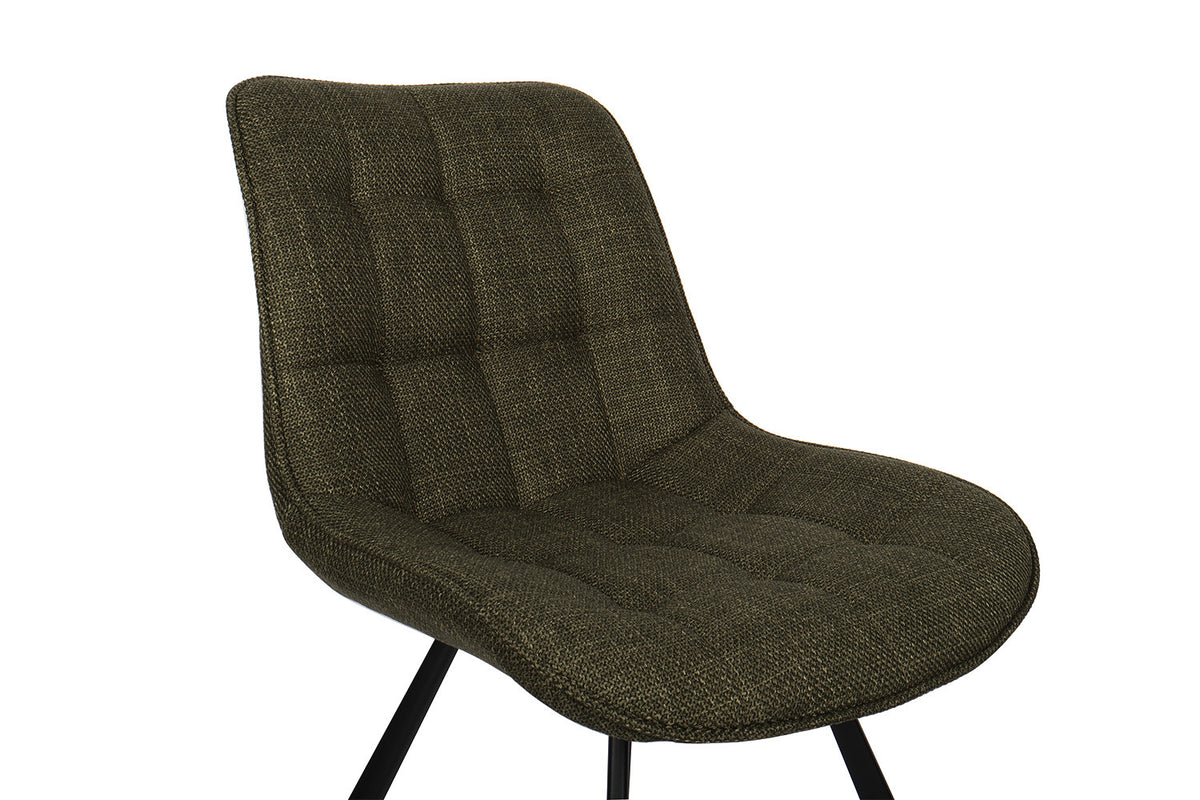 Rousseau - Chaise Ariba - Tissu Vert - 80x51x61 cm