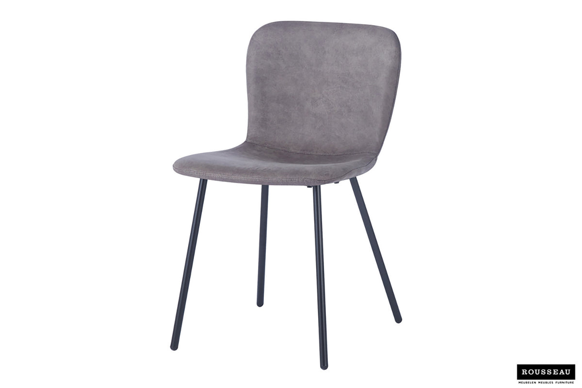 Rousseau - Chaise Susan - PU Taupe - 77x45x52 cm