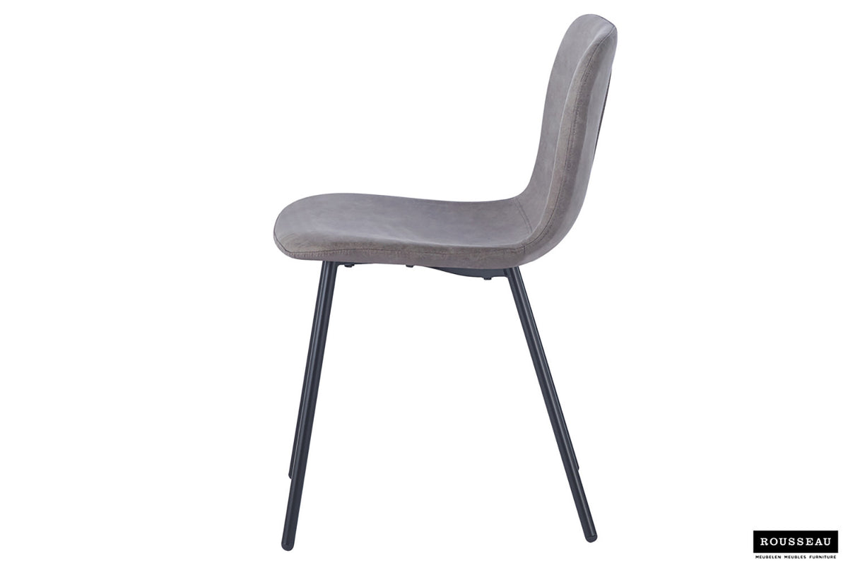 Rousseau - Chaise Susan - PU Taupe - 77x45x52 cm