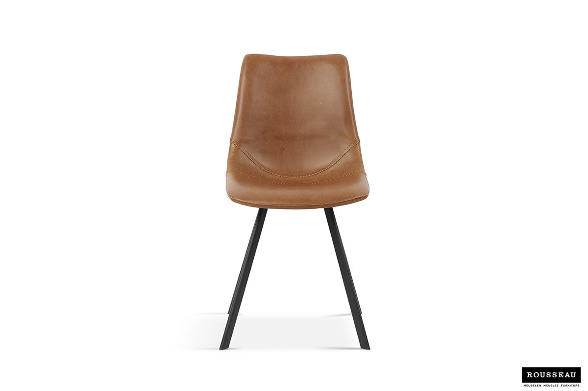 Rousseau - Chaise Oslo - PU Cognac - 84x44x57 cm