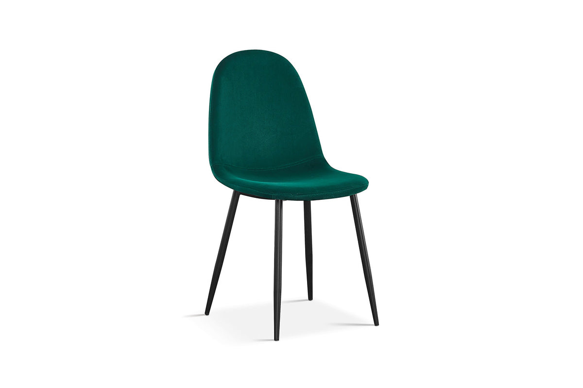 Rousseau - Chaise Boy - Velours Vert - 87x49x54 cm