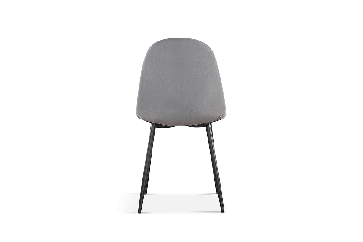 Rousseau - Chaise Boy - Velours Gris - 87x49x54 cm