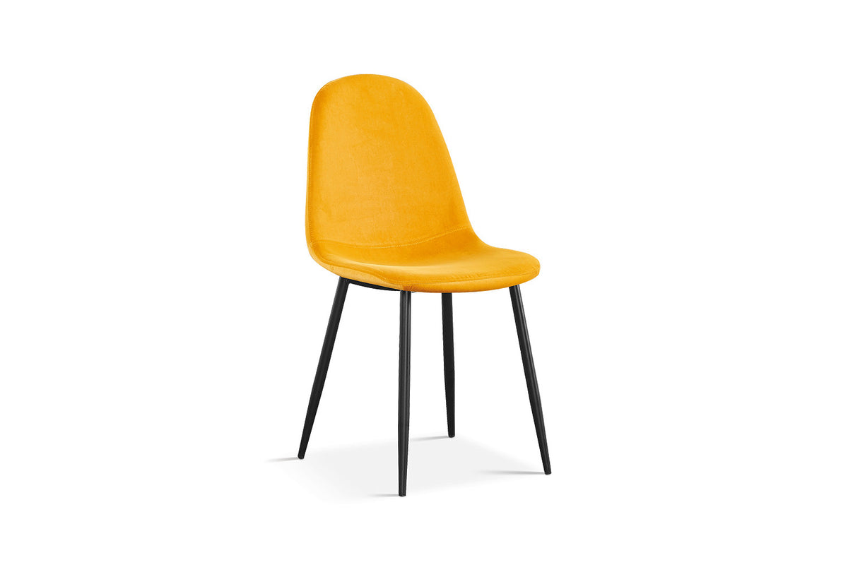 Rousseau - Chaise Boy - Velours Jaune - 87x49x54 cm