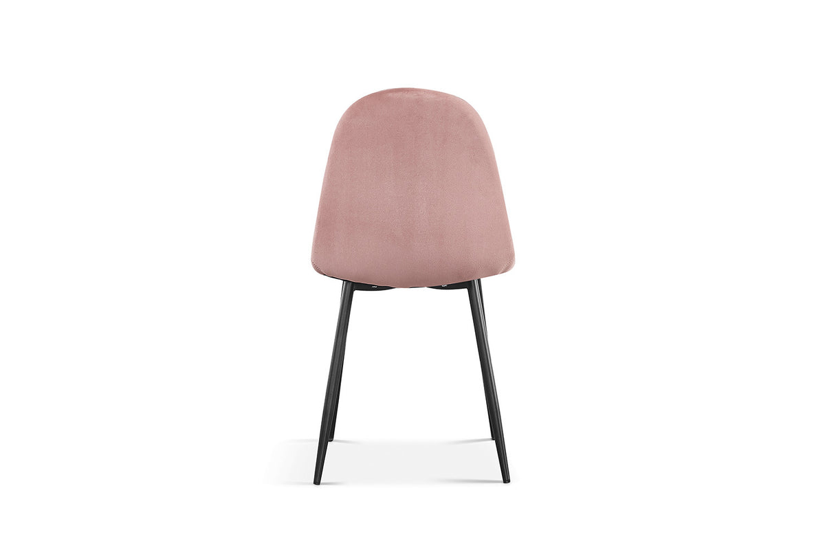 Rousseau - Chaise Boy - Velours Rose - 87x49x54 cm