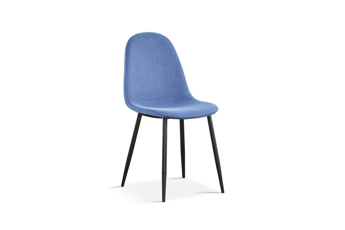 Rousseau - Chaise Boy - Velours Bleu clair - 87x49x54 cm
