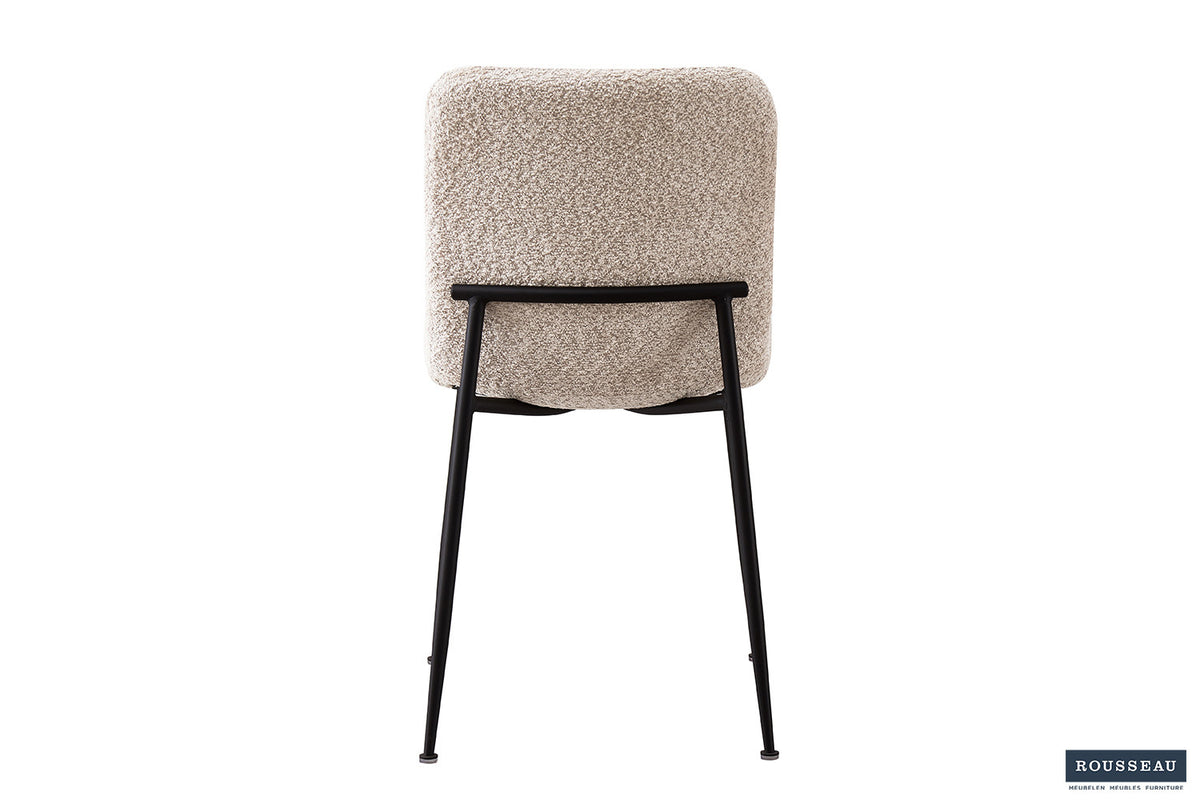 Rousseau - Chaise Alice Boucle - Beige - 81,5x42x57 cm