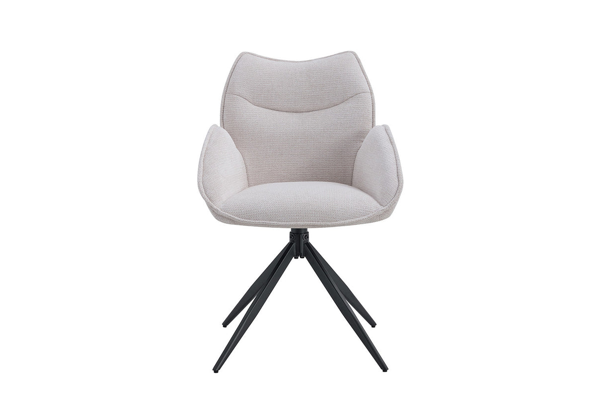 Rousseau - Chaise Mahi - Tissu Beige - 90x59,5x66 cm