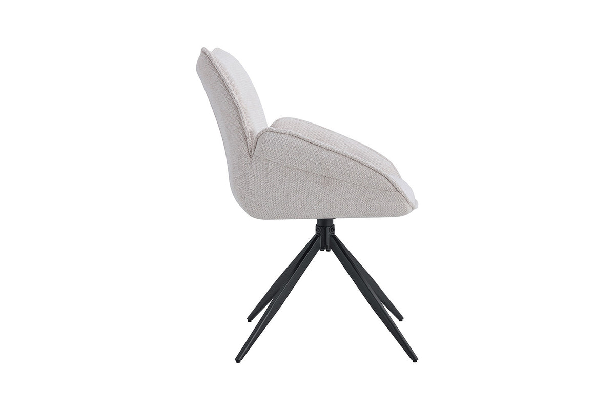 Rousseau - Chaise Mahi - Tissu Beige - 90x59,5x66 cm