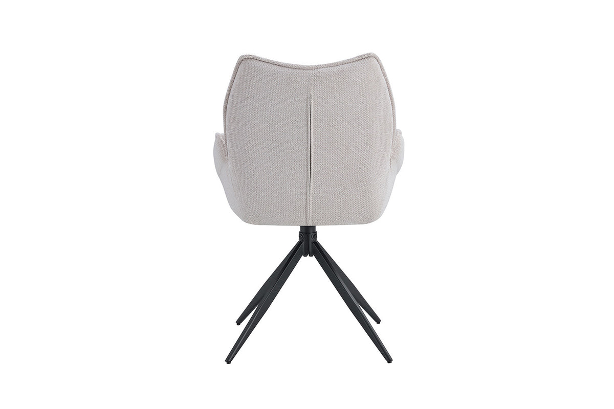 Rousseau - Chaise Mahi - Tissu Beige - 90x59,5x66 cm