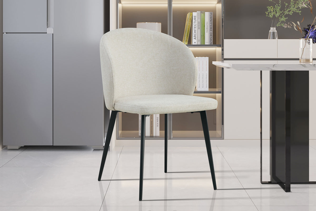 Rousseau - Chaise Tolède - Tissu Beige - 80x51x55 cm