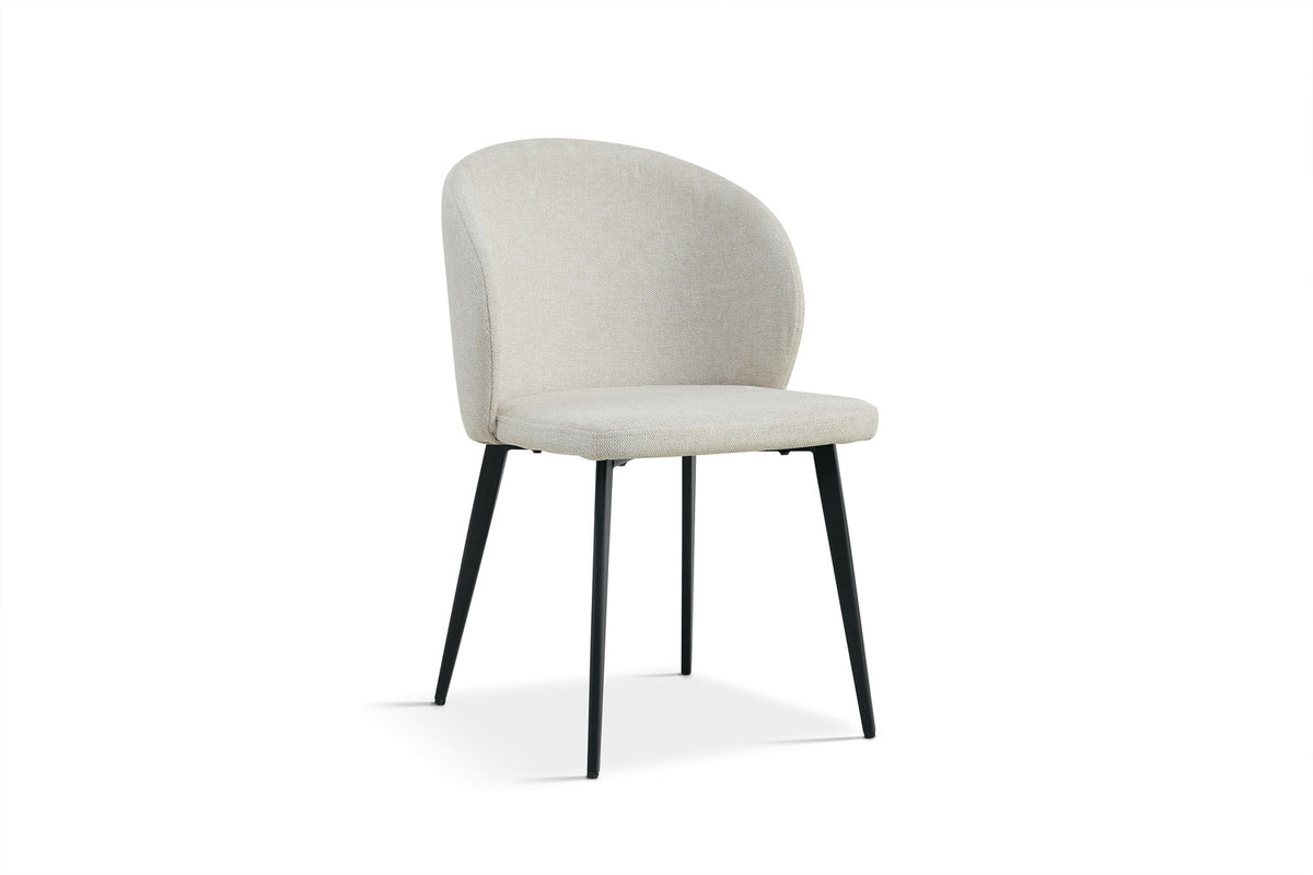 Rousseau - Chaise Tolède - Tissu Beige - 80x51x55 cm
