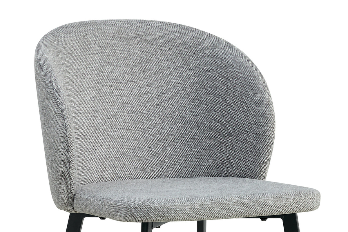 Rousseau - Chaise Toledo - Tissu Gris Clair - 80x51x55 cm