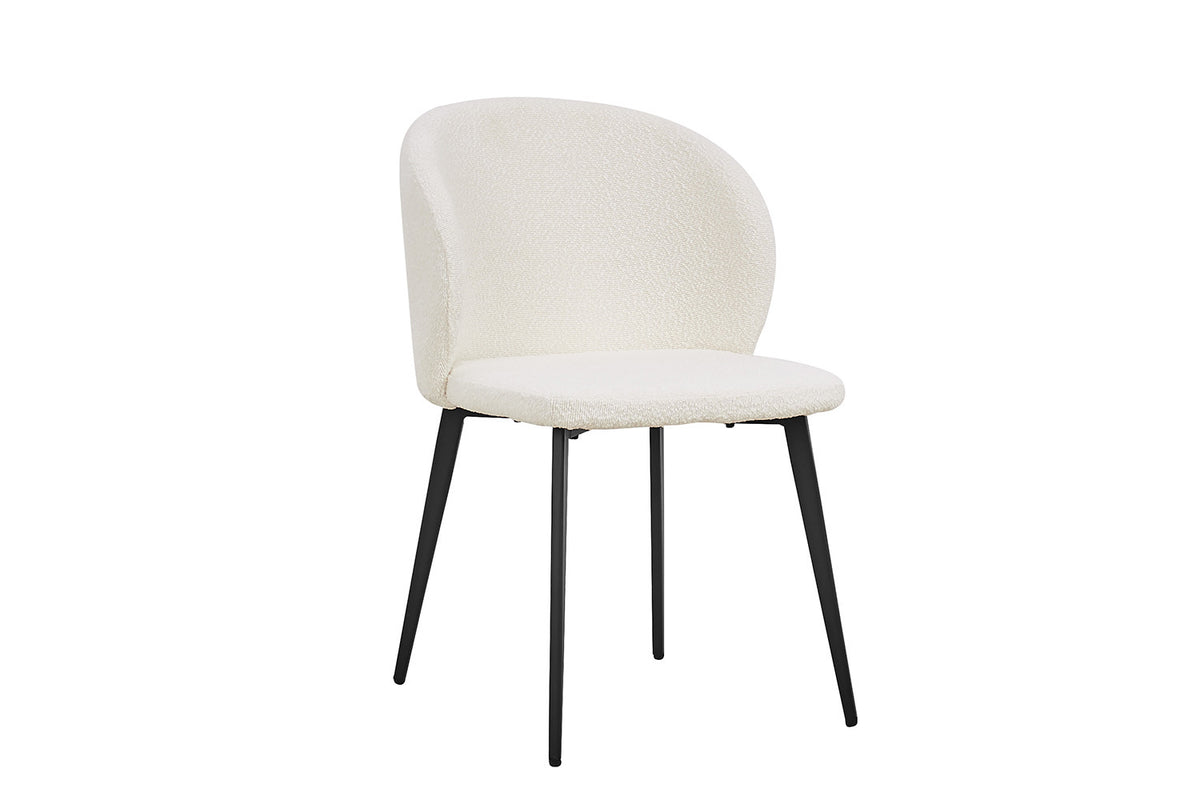 Rousseau - Stoel Toledo Boucle - Wit - 80x51x55 cm