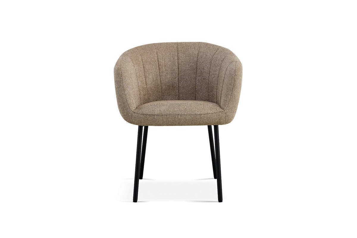 Rousseau - Chaise Sevilla - Tissu - Sable - 79x57x62 cm