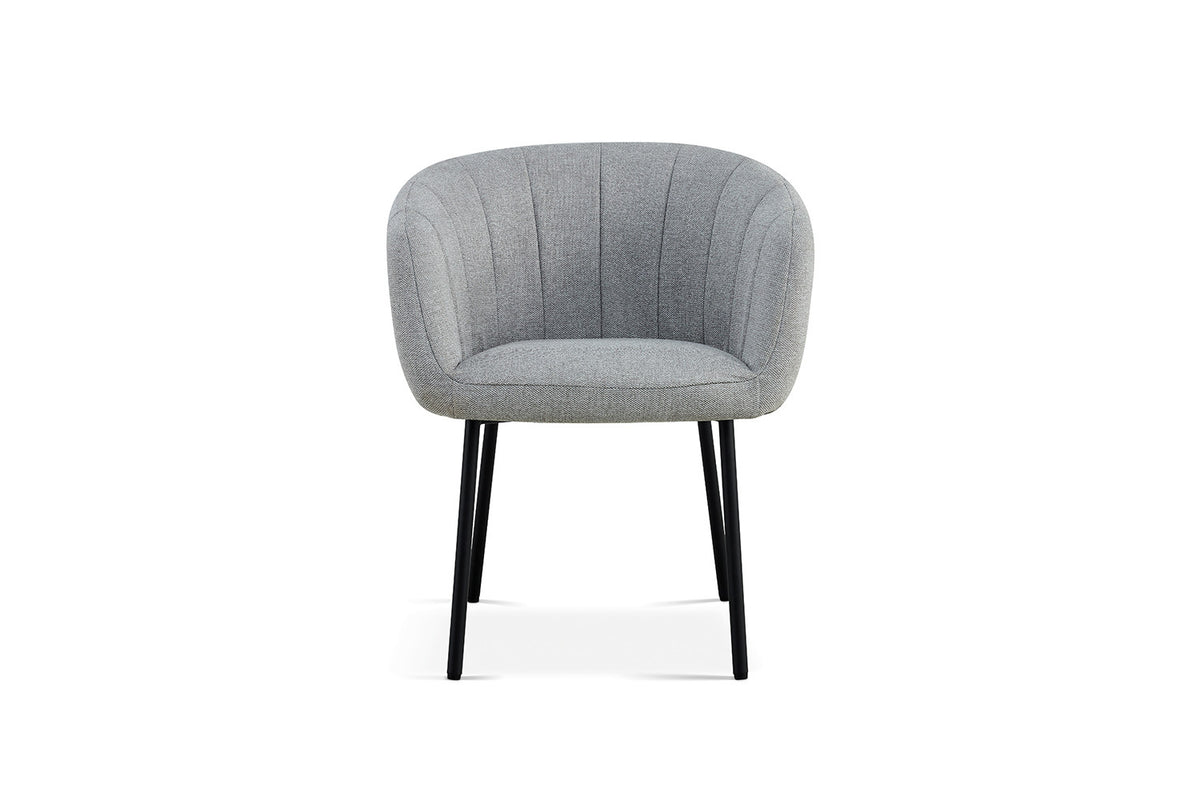 Rousseau - Chaise Sevilla - Tissu - Gris clair - 79x57x62 cm