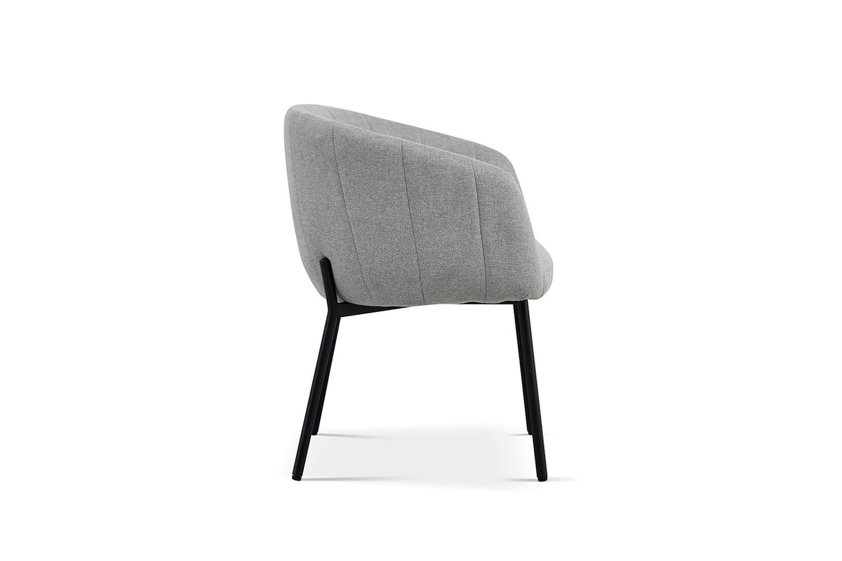 Rousseau - Chaise Sevilla - Tissu - Gris clair - 79x57x62 cm