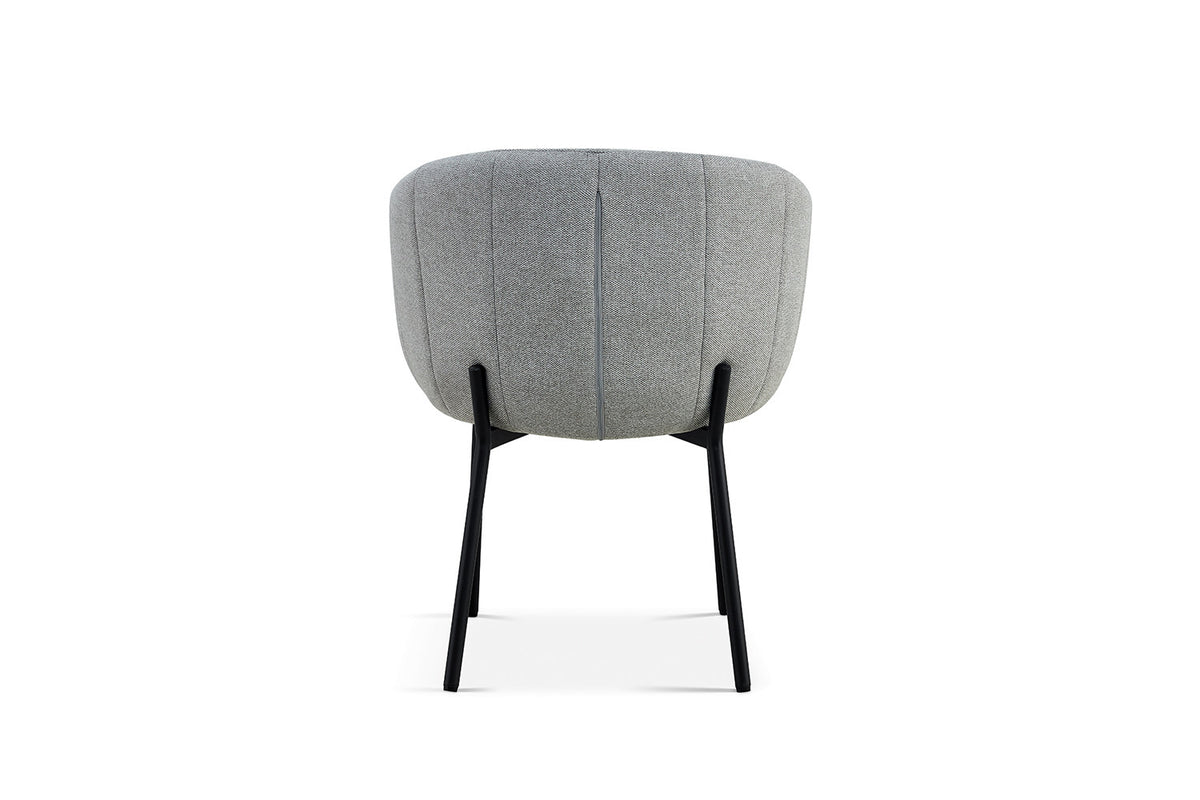 Rousseau - Chaise Sevilla - Tissu - Gris clair - 79x57x62 cm