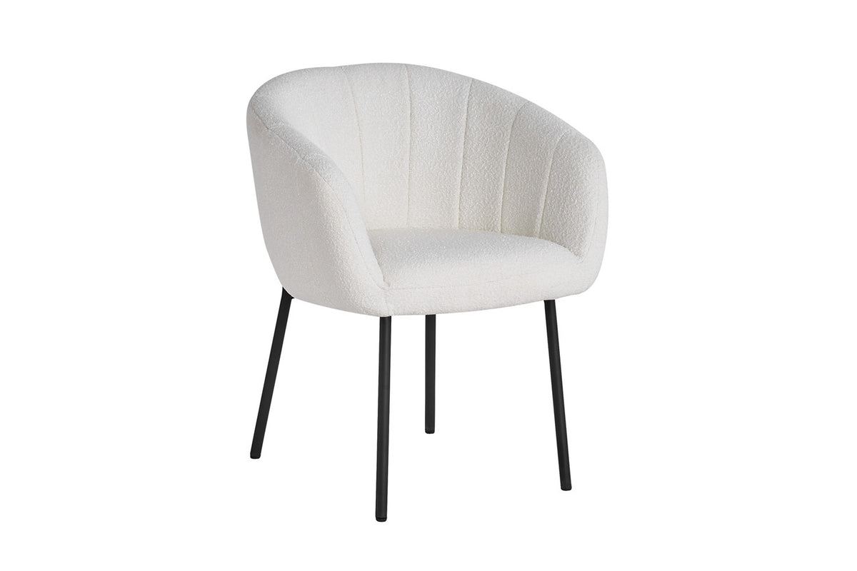 Rousseau - Stoel Sevilla Boucle - Wit - 79x57x62 cm
