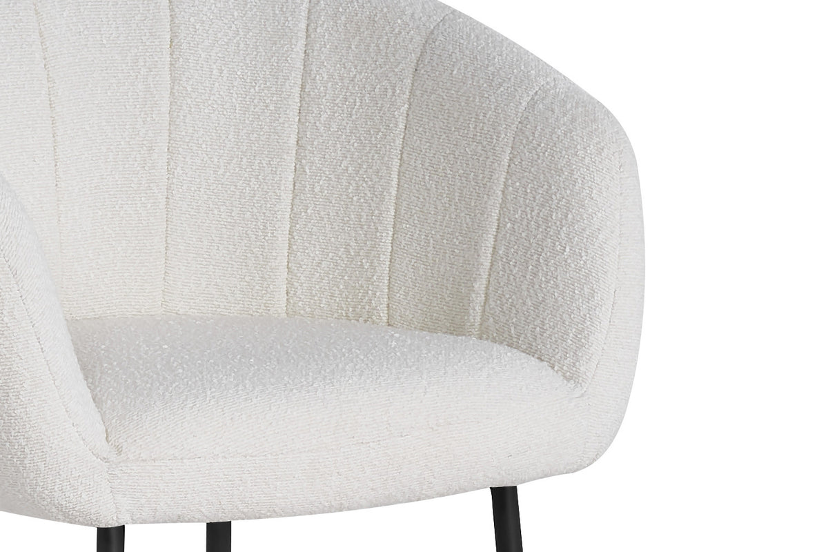 Rousseau - Stoel Sevilla Boucle - Wit - 79x57x62 cm