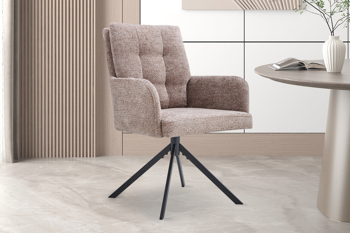 Rousseau - Chaise Granada - Tissu - Sable - 85x50x62 cm
