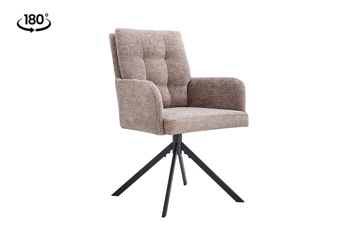 Rousseau - Chaise Granada - Tissu - Sable - 85x50x62 cm