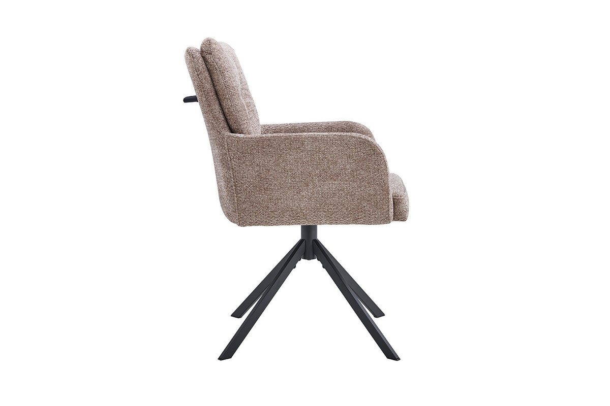Rousseau - Chaise Granada - Tissu - Sable - 85x50x62 cm