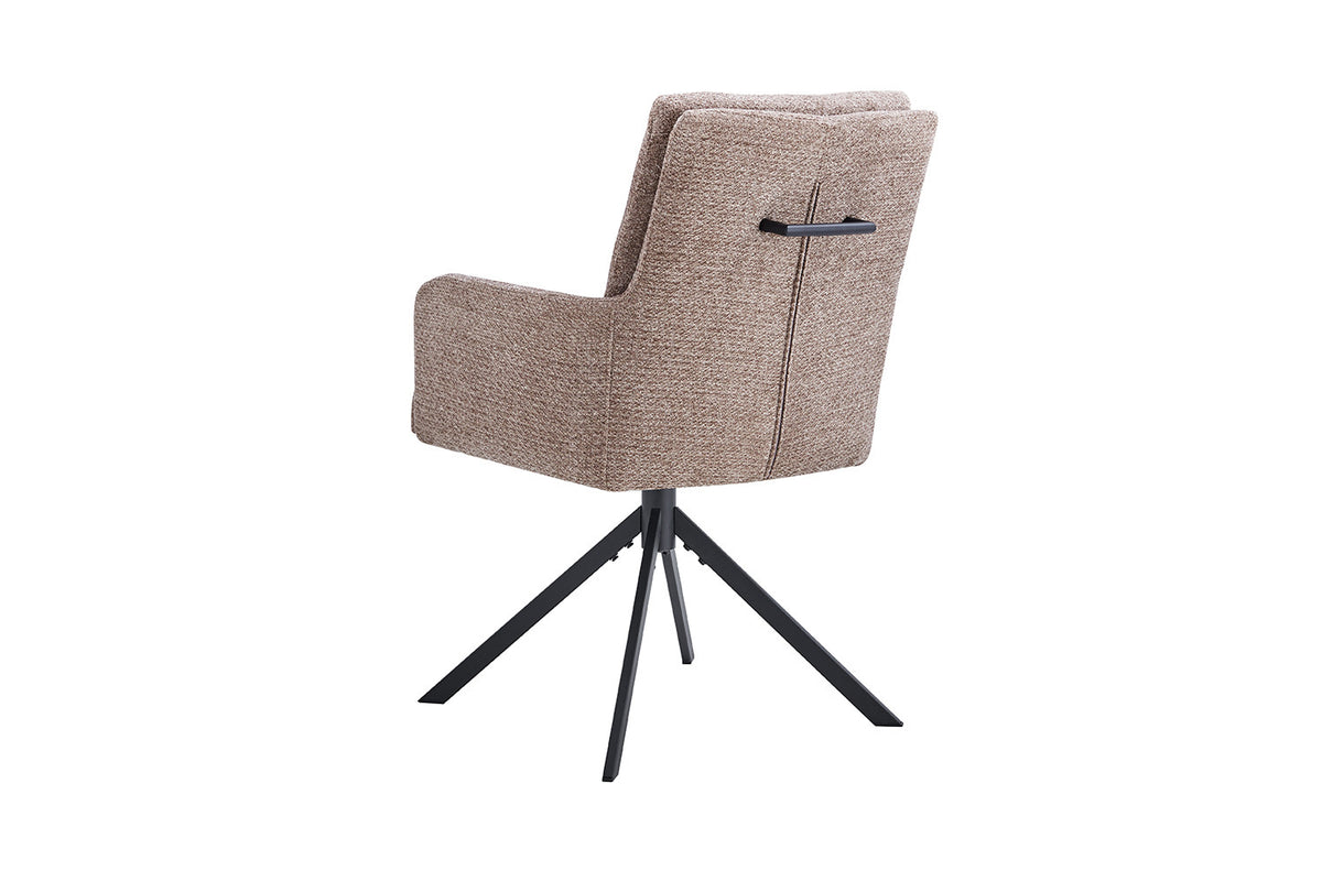 Rousseau - Chaise Granada - Tissu - Sable - 85x50x62 cm