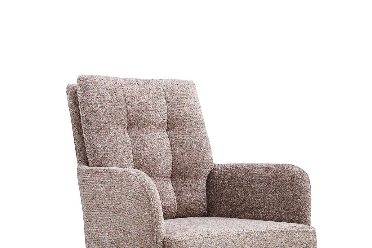 Rousseau - Chaise Granada - Tissu - Sable - 85x50x62 cm