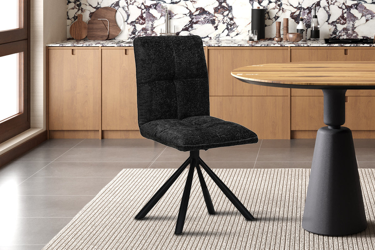 Rousseau - Chaise Jack - Tissu Gris Foncé - 91x45x59 cm