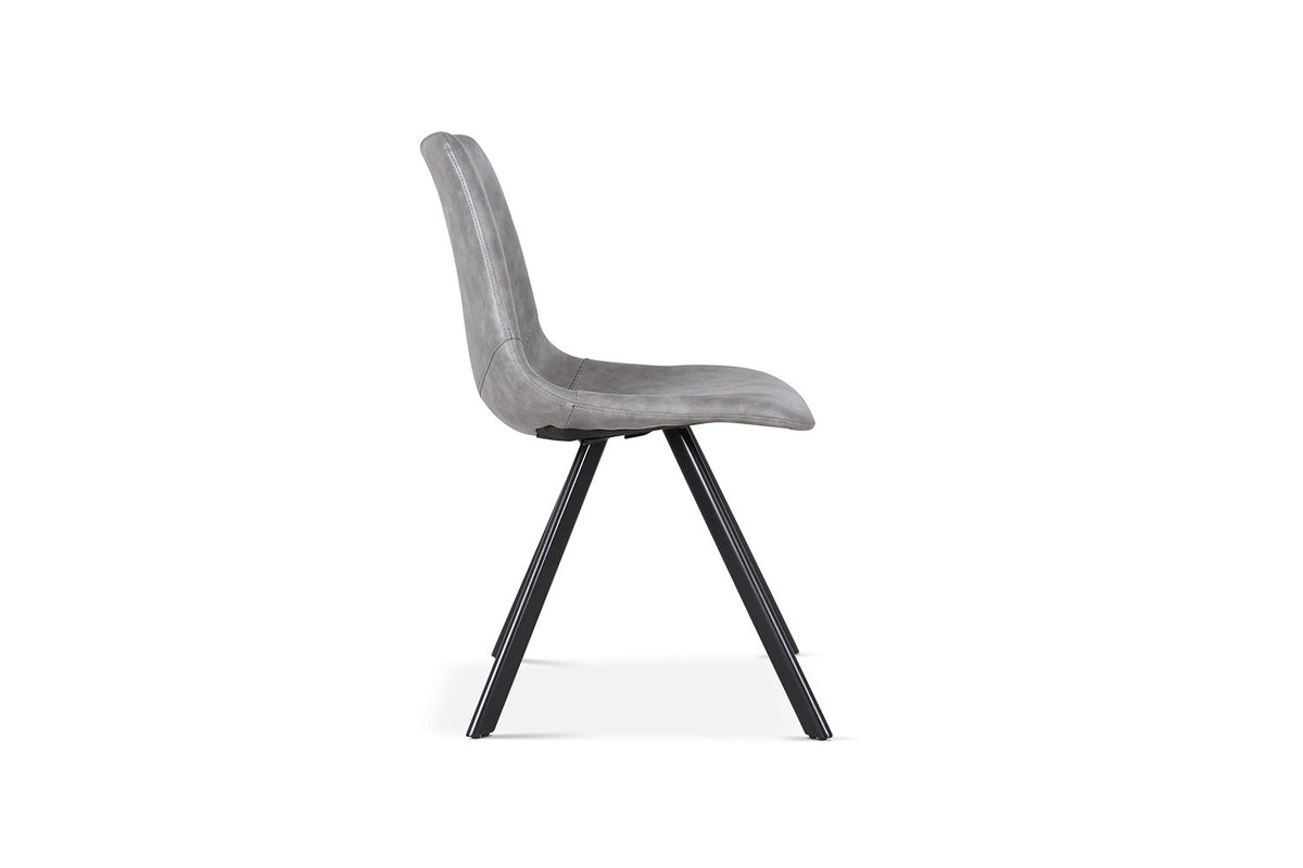 Rousseau - Stoel Emma - PU Donkergrijs - 83x46x60  cm