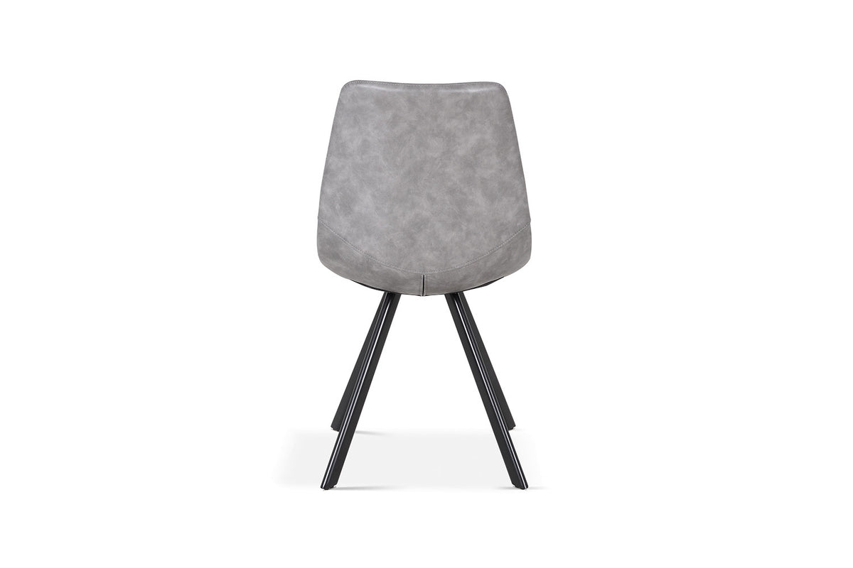 Rousseau - Stoel Emma - PU Donkergrijs - 83x46x60  cm