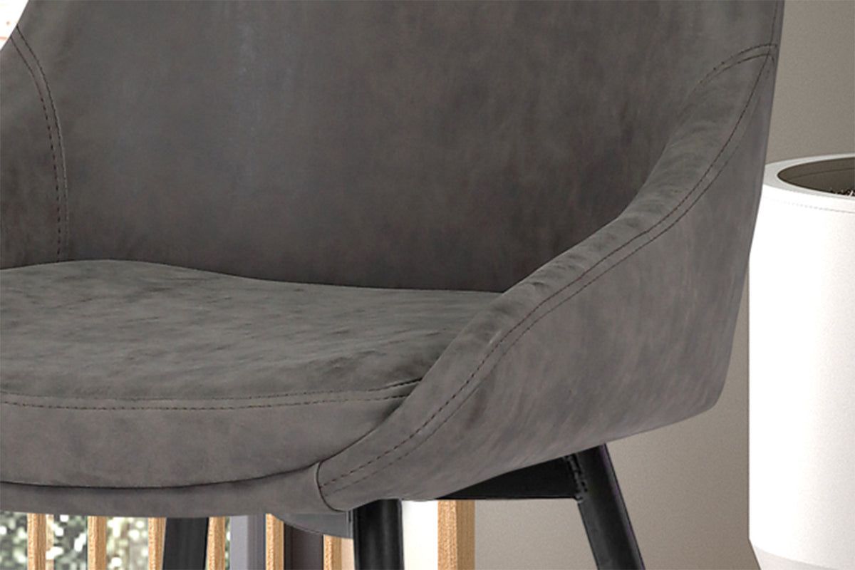 Rousseau - Stoel Mirano - PU Lichtgrijs - 86x49x61 cm