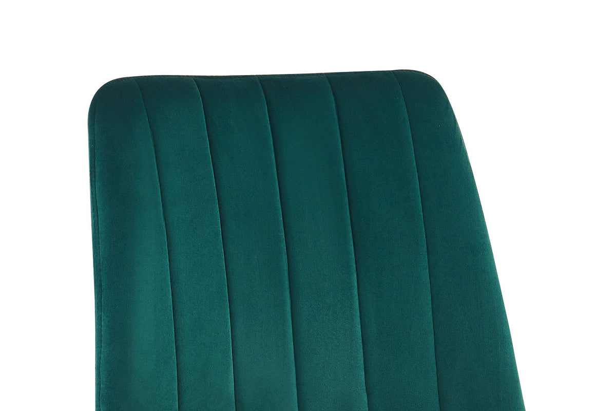 Rousseau - Chaise Willis - Velours Vert - 86x45x55 cm