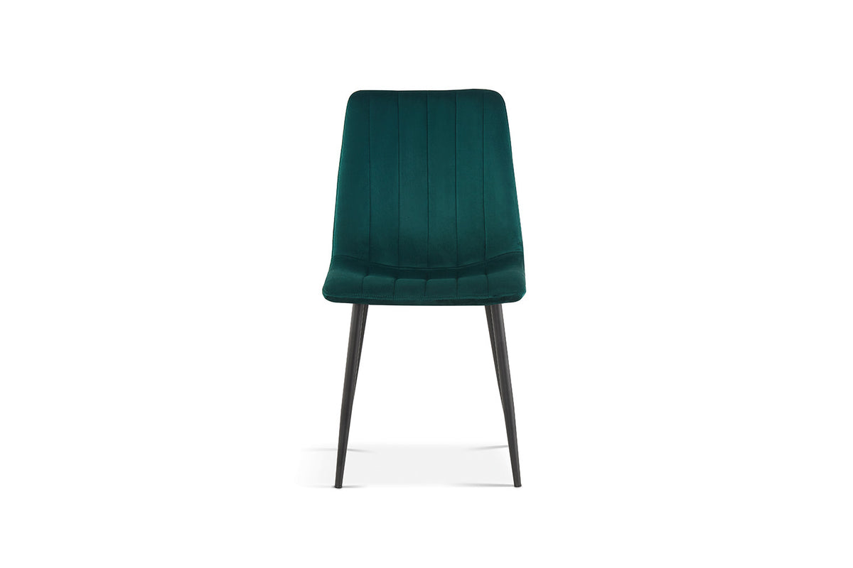 Rousseau - Chaise Willis - Velours Vert - 86x45x55 cm