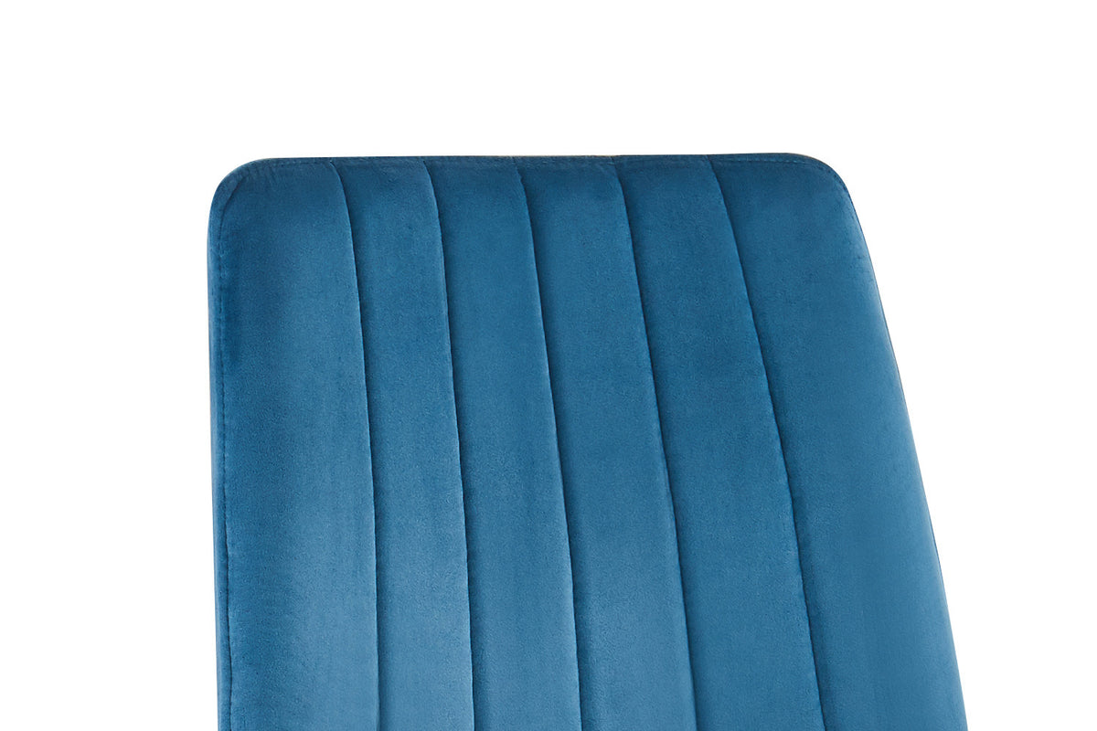 Rousseau - Stoel Willis - Fluweel Blauw - 86x45x55 cm
