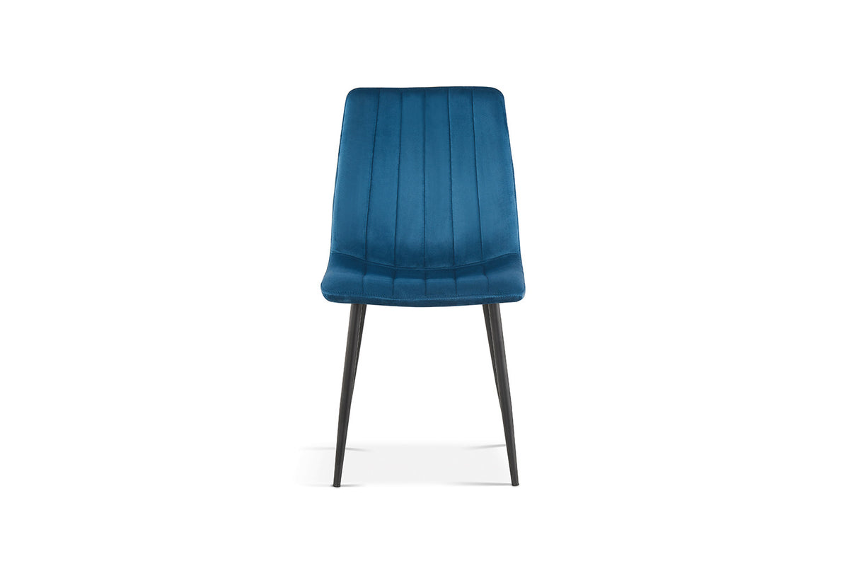 Rousseau - Stoel Willis - Fluweel Blauw - 86x45x55 cm