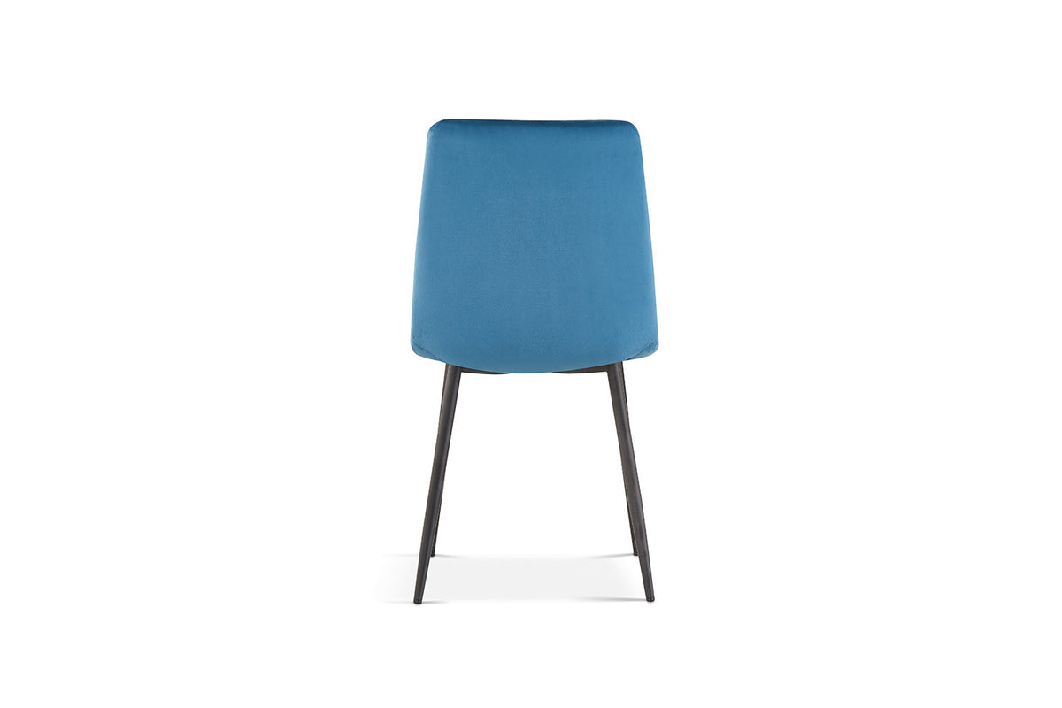Rousseau - Stoel Willis - Fluweel Blauw - 86x45x55 cm