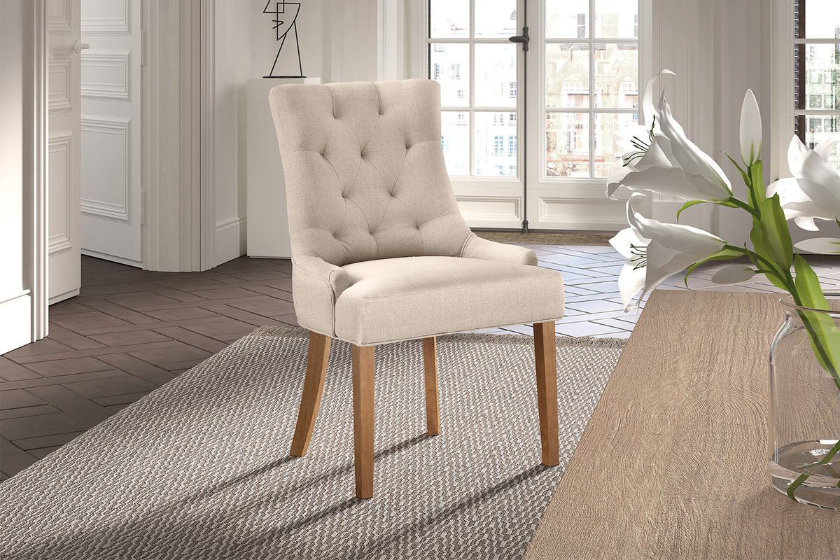Rousseau - Chaise Fancy - Tissu Sable - 93x56x60 cm