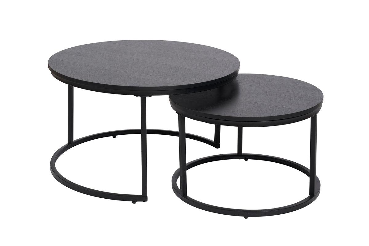 GBO - Bijzettafel Joy - Nero - 80 x H 45/50 x H 38 cm