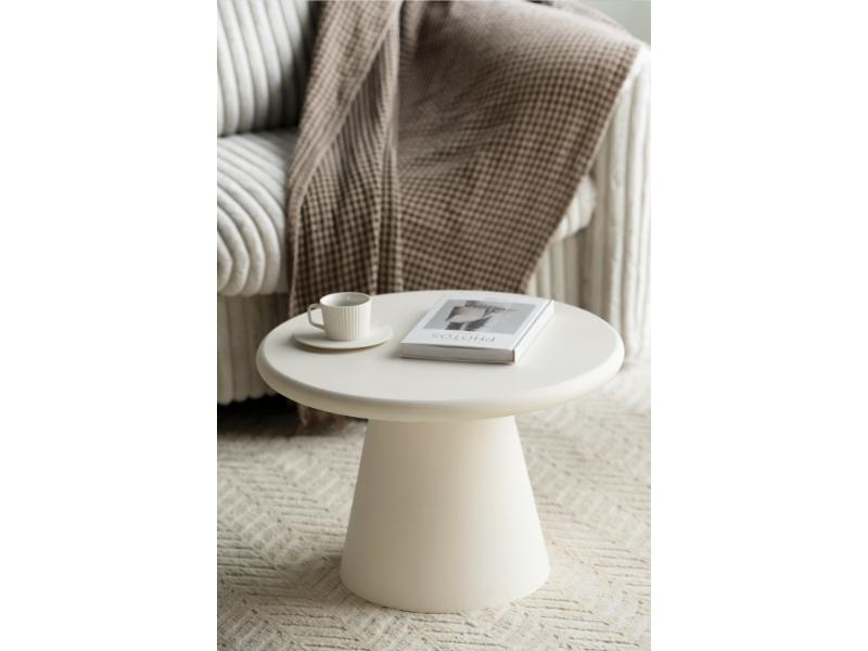 GBO – Table basse ronde Cementex – Blanc – SL2405 – Ø60xh41cm