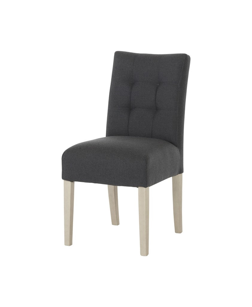 Meubar - Eetkamerstoel Bristol - Stof - Anthracite Donker - 44 x 53 x 92 cm