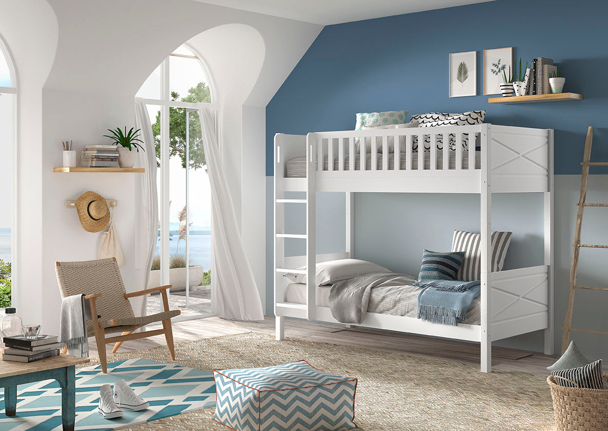 Vipack - Lit mezzanine avec lit gigogne Pino -90x200 cm