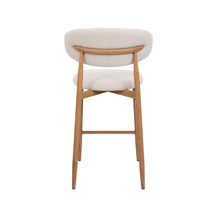 Meubar - Barstoel Locarno - Stof - Beige - 52 x 56 x 94 cm