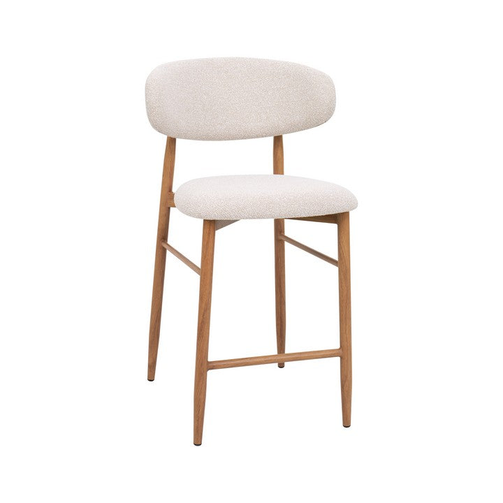 Meubar - Barstoel Locarno - Stof - Beige - 52 x 56 x 94 cm