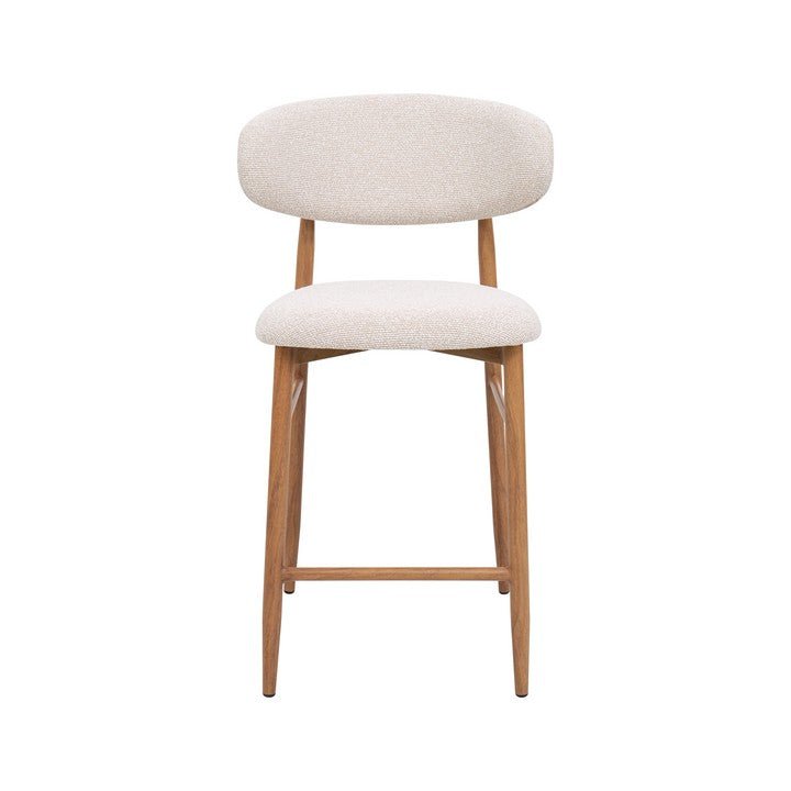 Meubar - Barstoel Locarno - Stof - Beige - 52 x 56 x 94 cm